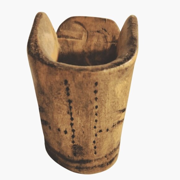 Vintage Hand Carved Wooden Boot Shoe Figurine Miniature Rustic Lodge Cabin Decor - Picture 4 of 9